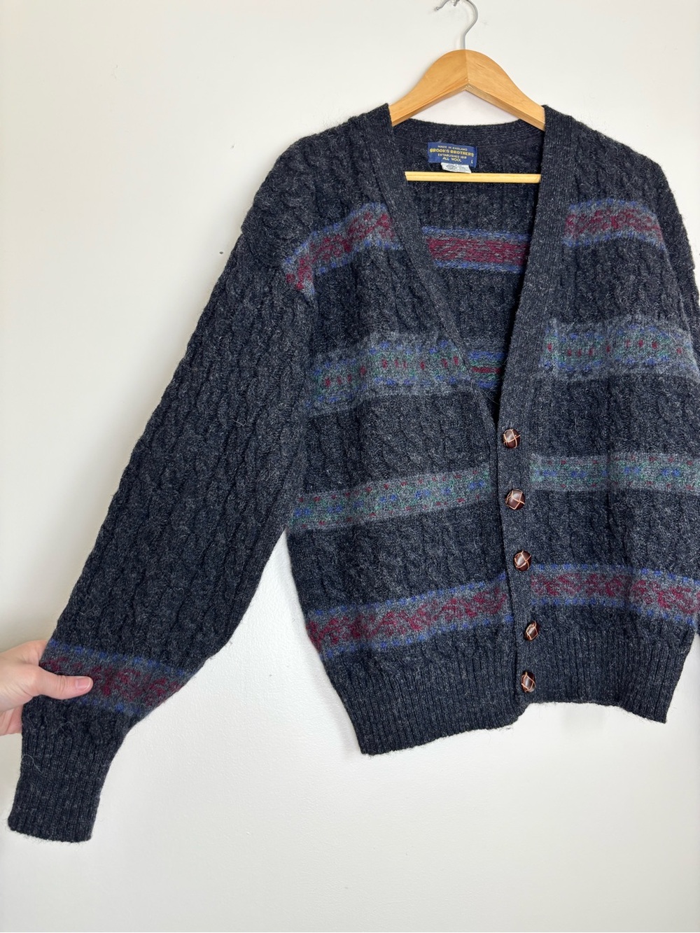 Brooks Brothers Pure Wool Knit Cardigan